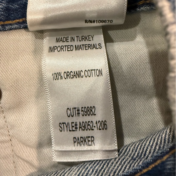 AGOLDE Parker High Rise Denim Cutoff Shorts Raw Hem Size 29 - Picture 8 of 8